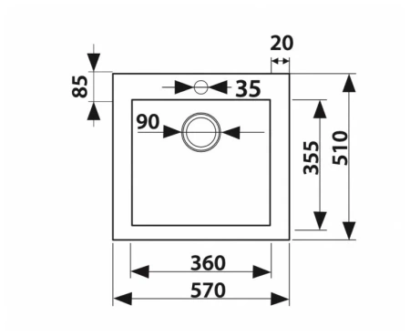 Кухонная мойка KAISER KMM-5056 мрамор (KMM-5056 Bl&S)